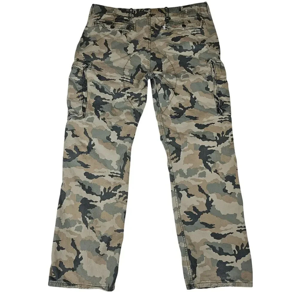 Levi's Cargo Pants Men's 38×31 Green/Brown Camouflage Paratrooper